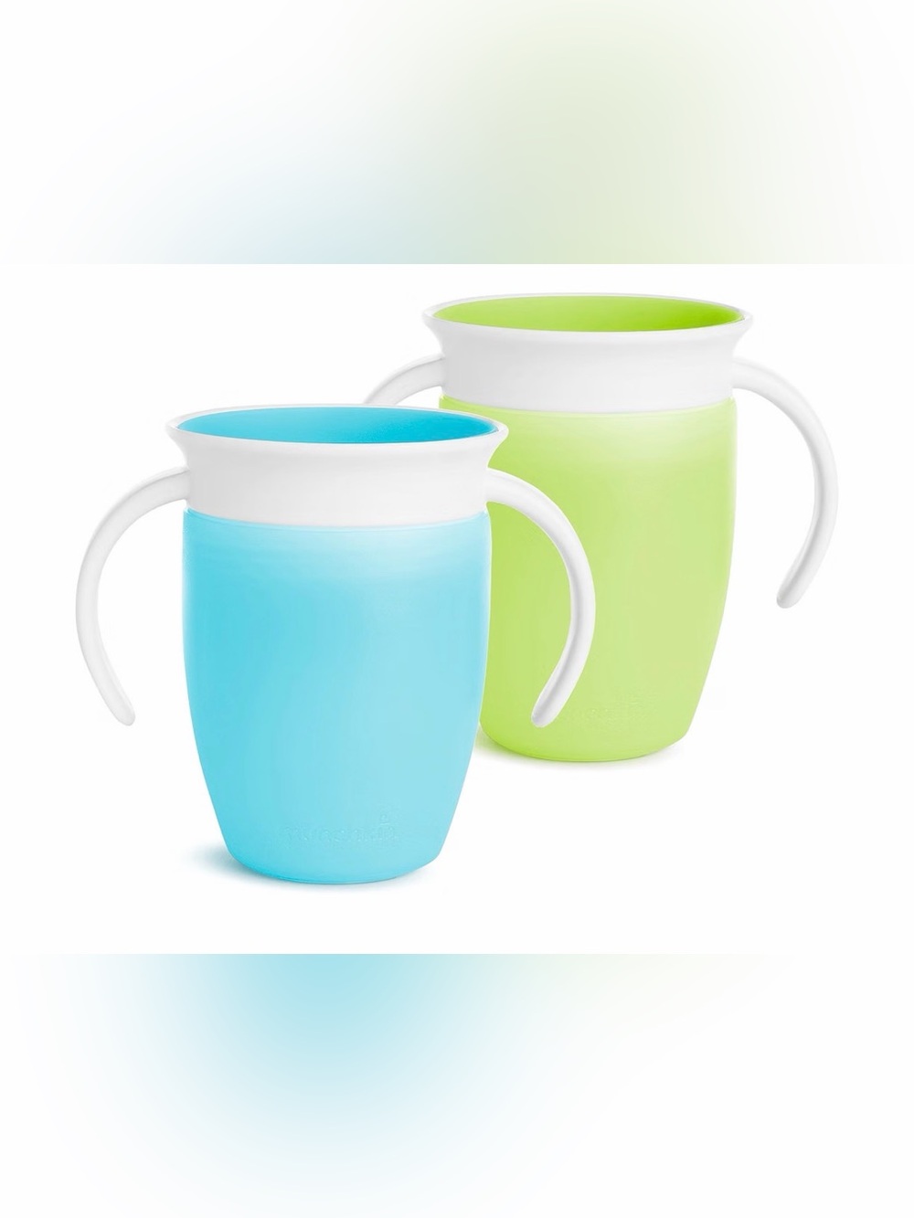 Munchkin Silicone Grip Mug Set - Blue & Light Green